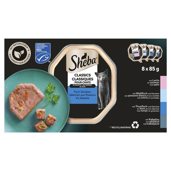 Sheba Classics in Paté Vis Selectie 8 x 85 g