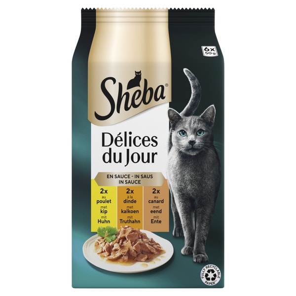 Sheba Délices du Jour Gevogelte Selectie in Saus 6 x 50 g